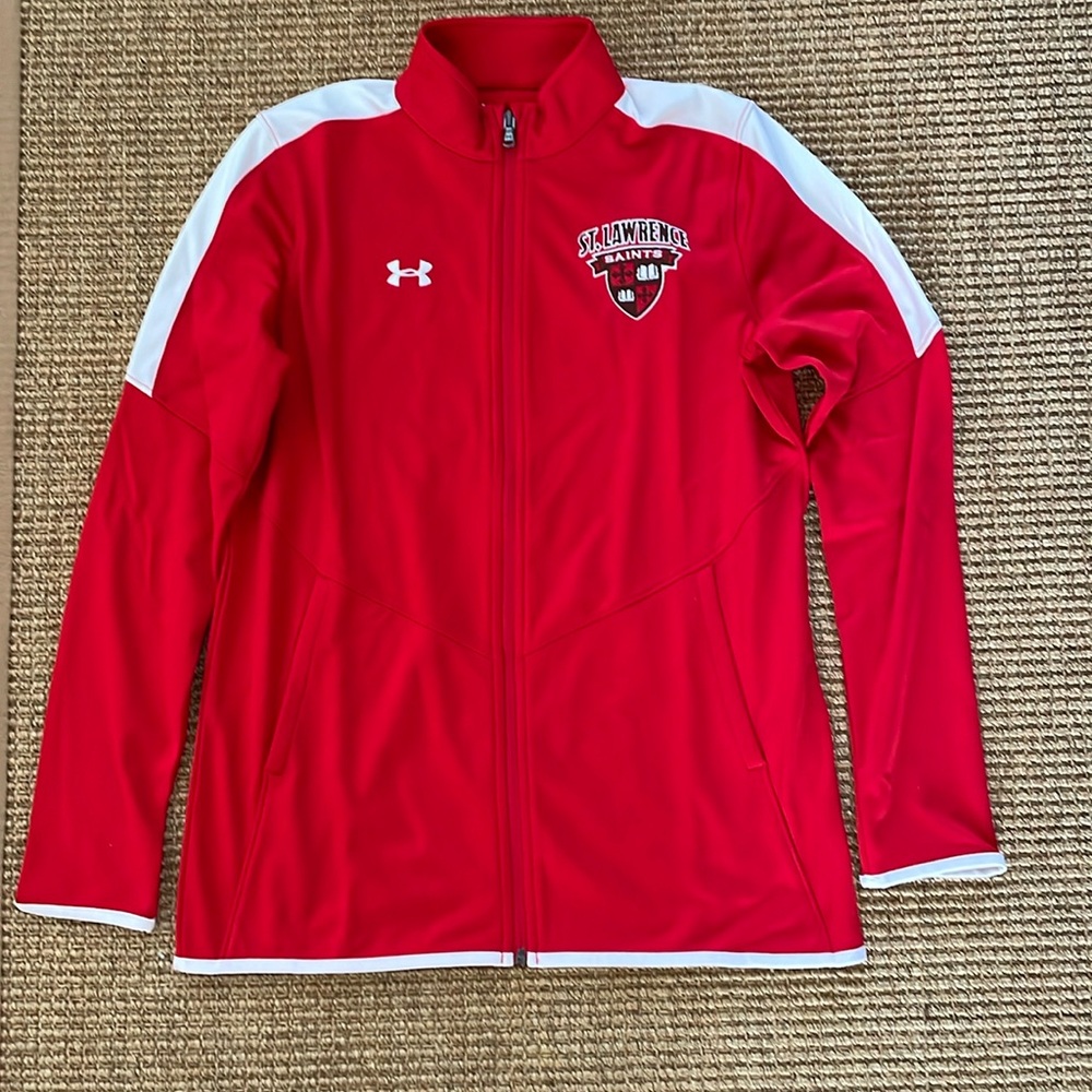 NWOT SLU St. Lawrence University Under Armour Full Zip Red and White
